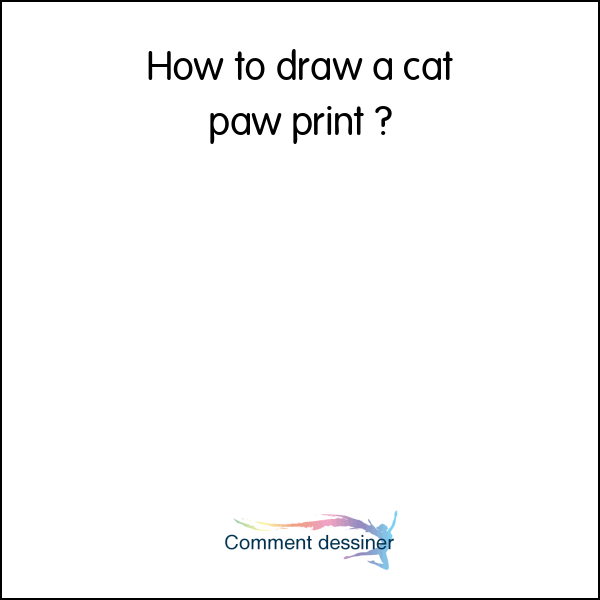 How to draw a cat paw print